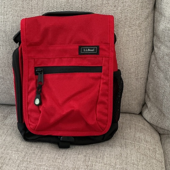 L.L. Bean Handbags - L.L. Bean Red and Black Backpack